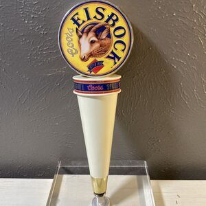 VINTAGE RARE Coors Eisbock 9 3/4” tall Beer Keg Pub Pull Bar Tap Handle